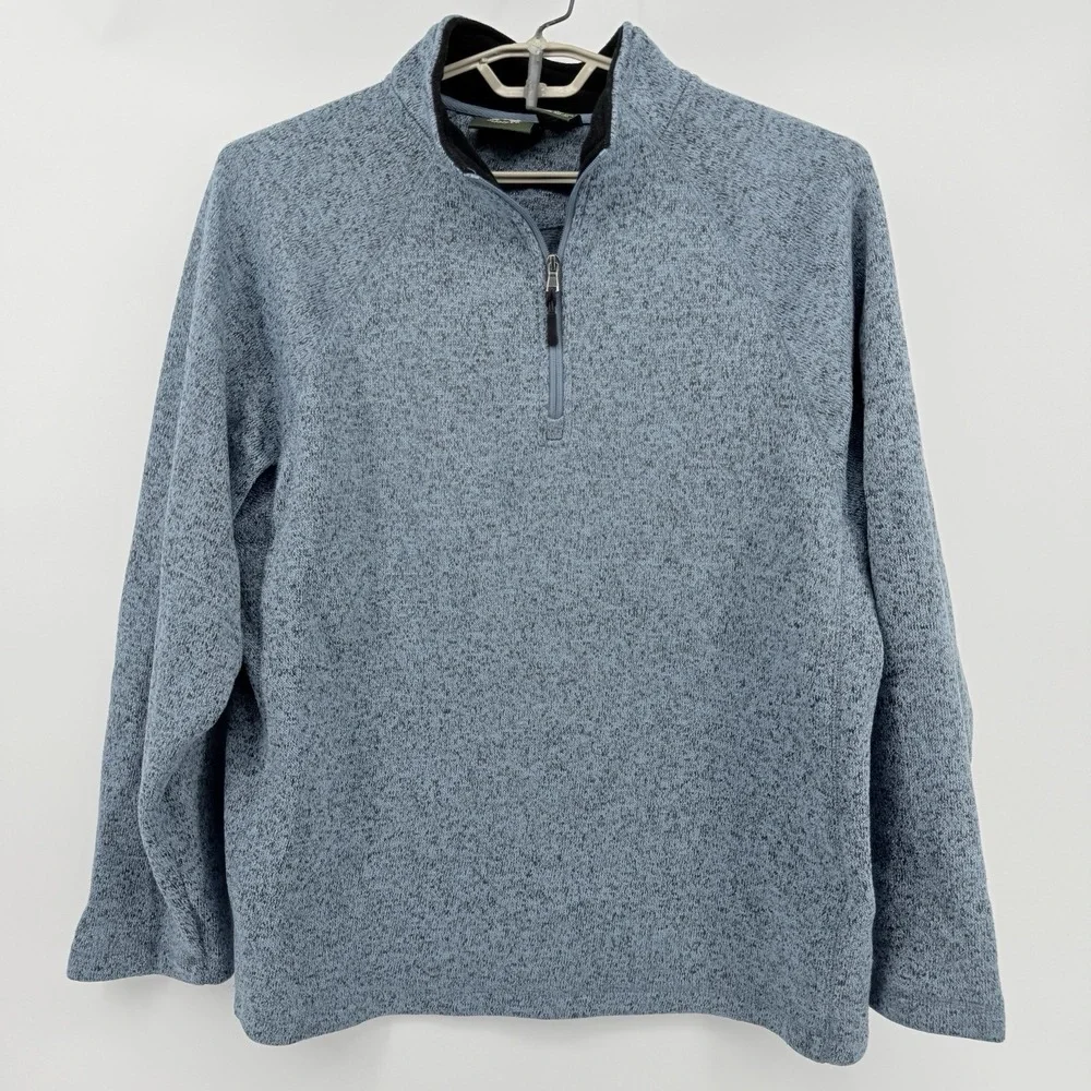 Stillwater Supply Co 1/4 Zip‎ Fleece Pullover Men's XL Heather Blue stylish warm